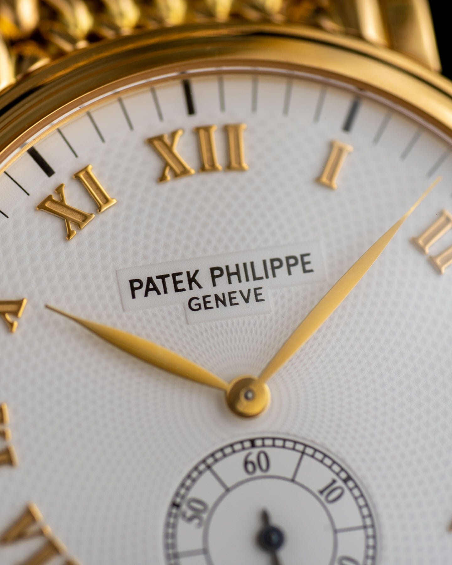 Patek Philippe カラトラバ 5022 YG ホワイトギョーシェダイアル Watch PATEK PHILIPPE