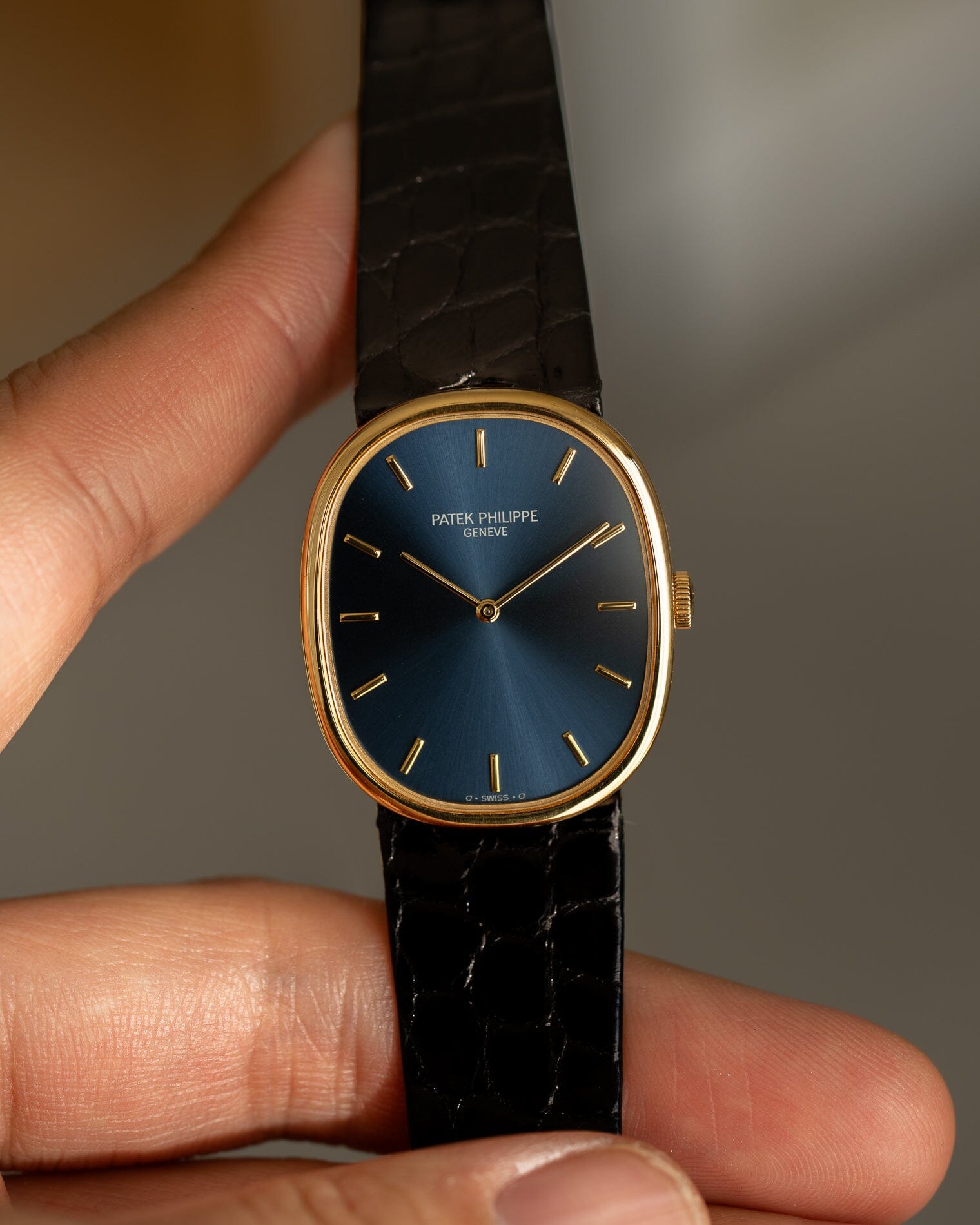 Patek Philippe ゴールデンエリプス 3848 YG ブルーシグマダイアル 修理明細書付き Watch PATEK PHILIPPE