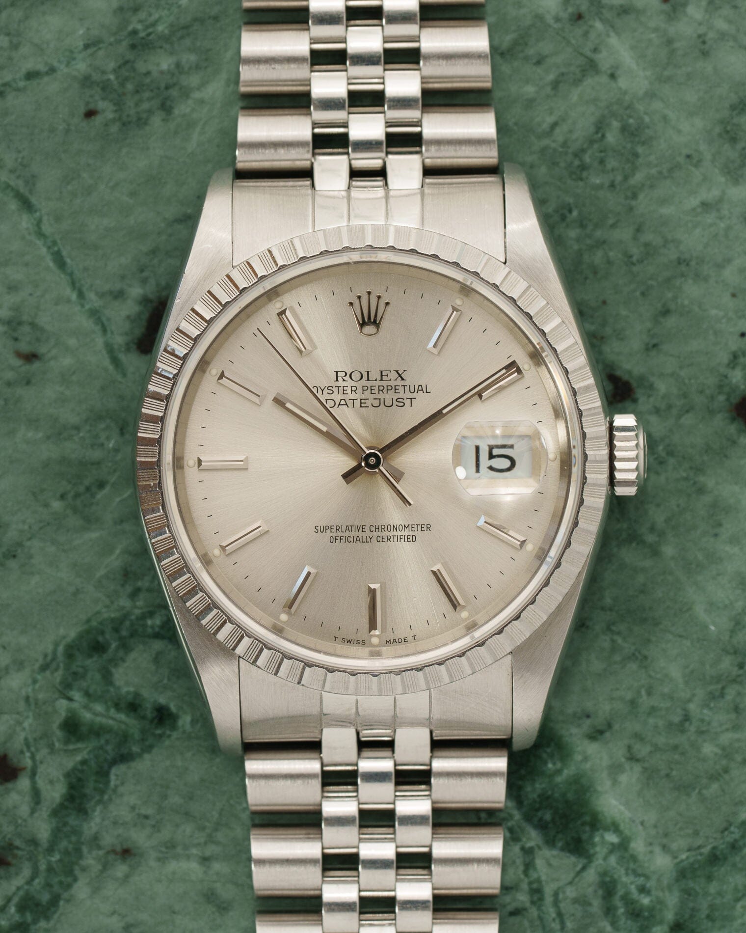 ロレックス デイトジャスト 16220 シルバーダイアル 保証書 国際サービス保証書付き Watch ROLEX