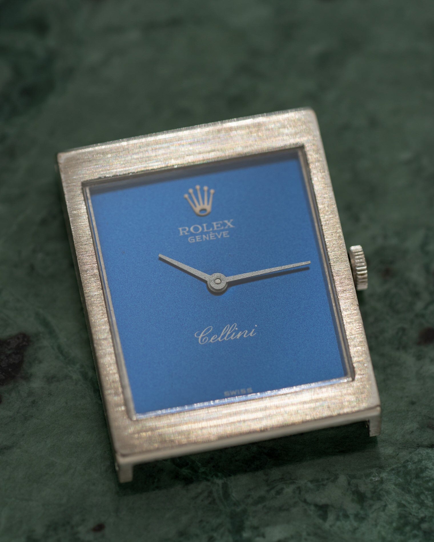 Rolex チェリーニ 4014 WG レクタングル ネイビーダイアル Watch ROLEX