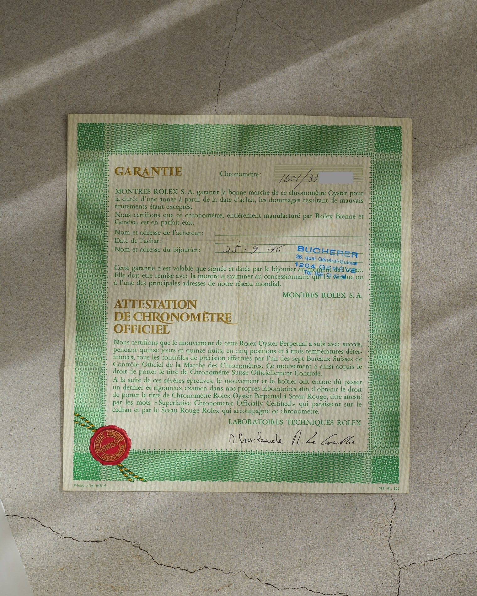 ロレックス デイトジャスト 1601 グレー 保証書 修理保証書付き Watch ROLEX