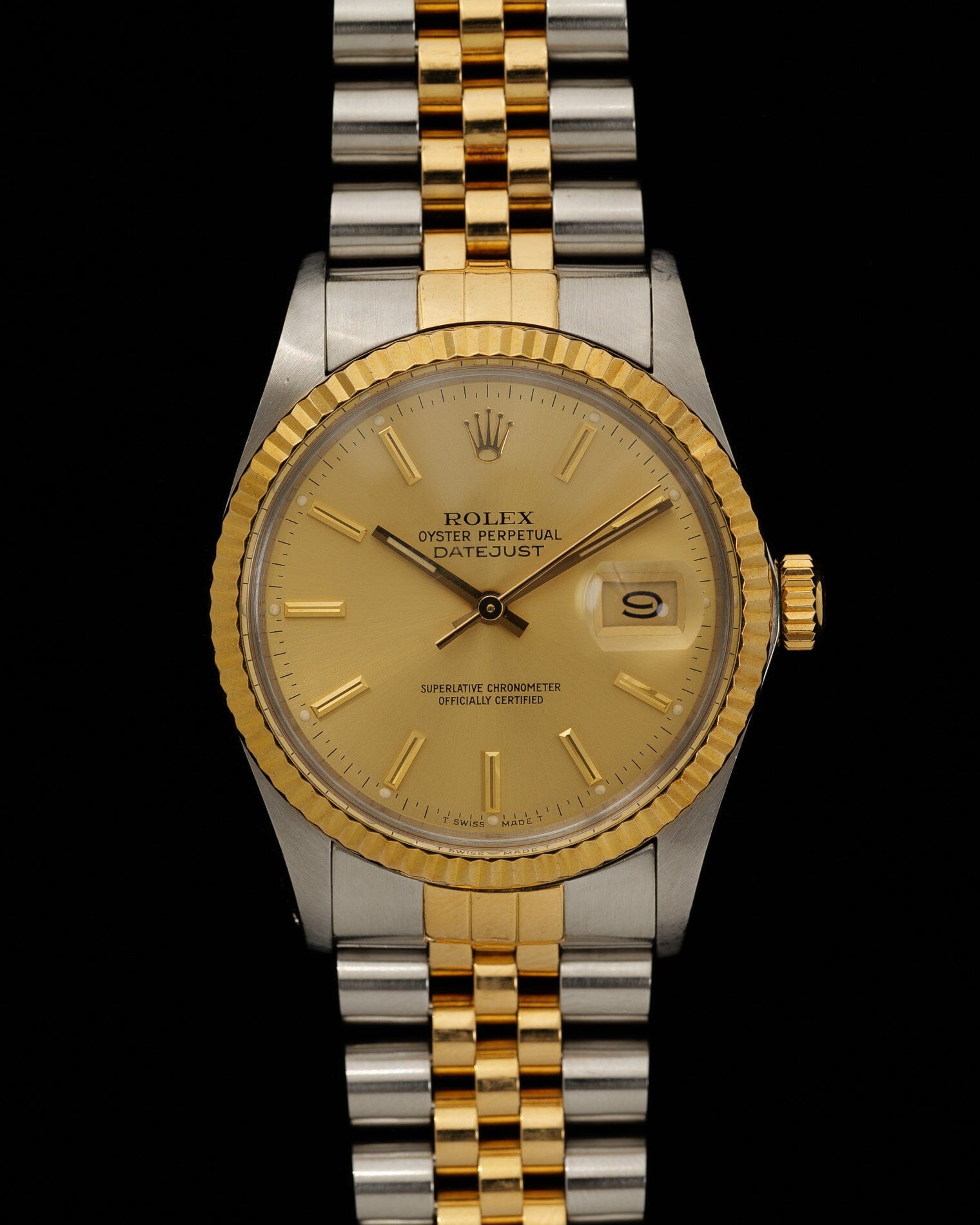 ロレックス デイトジャスト 16013 コンビ シャンパンダイアル Watch ROLEX