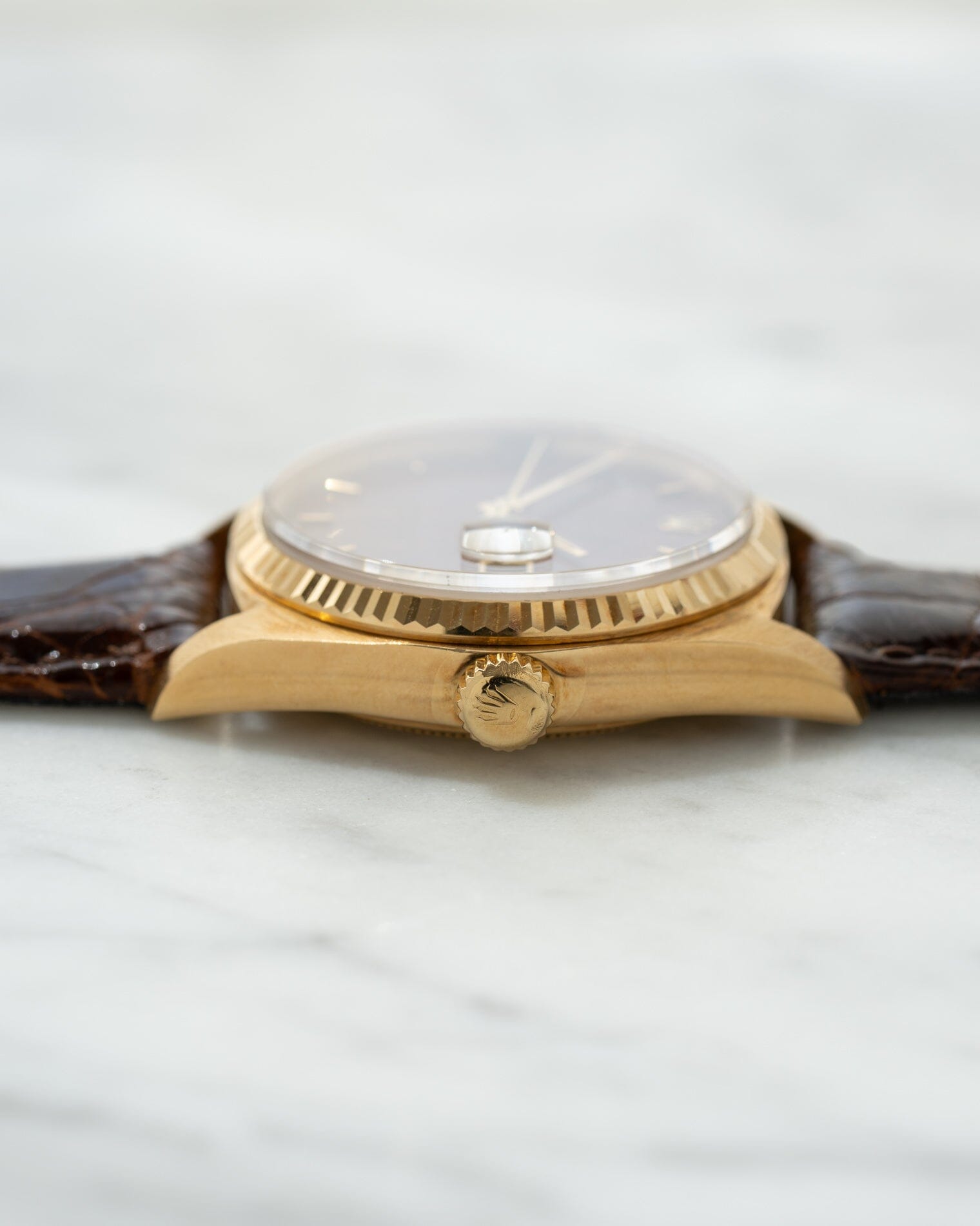 Rolex Datejust 16018 YG Mahogany Dial Watch ROLEX