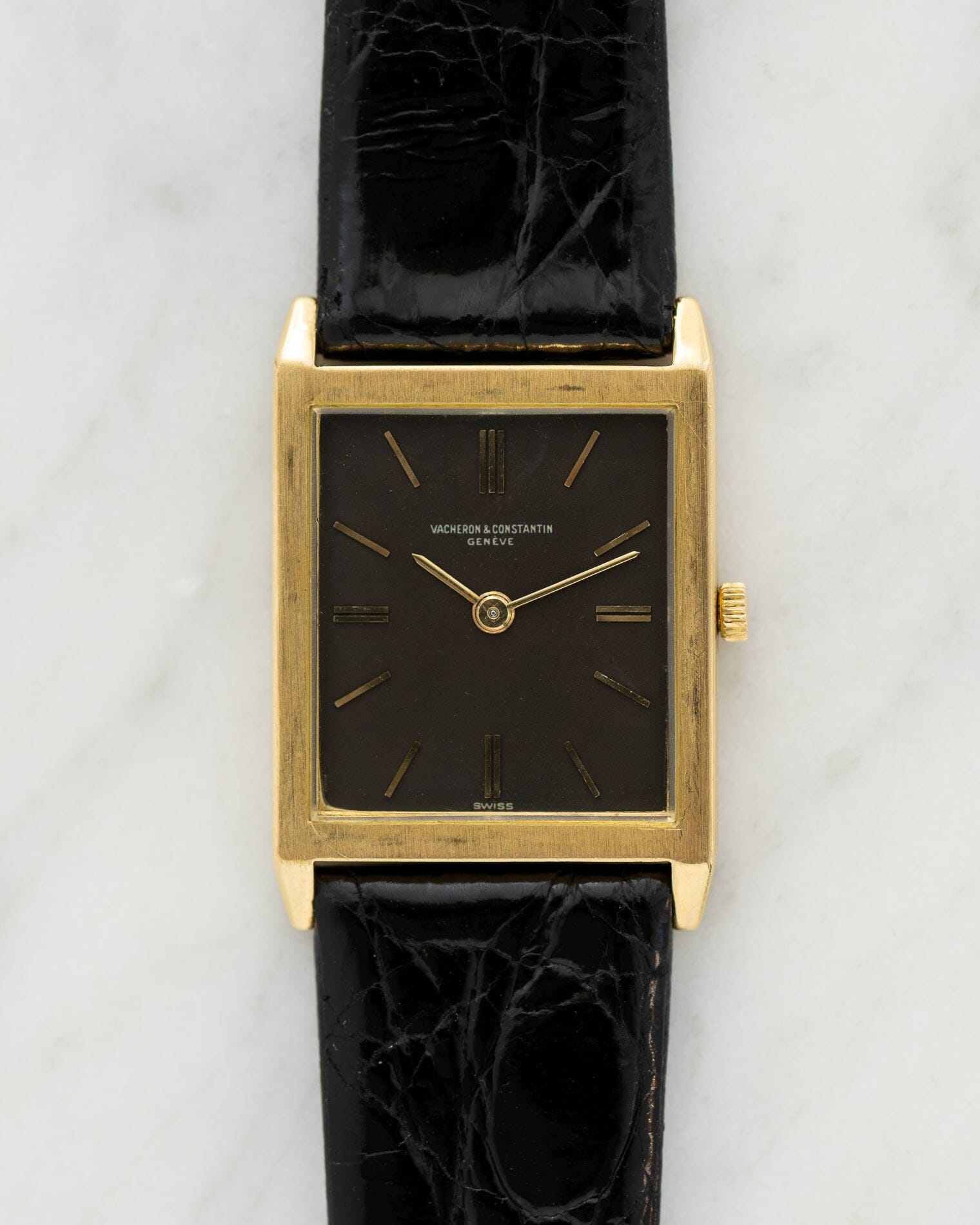 Vacheron Constantin レクタングル 6791 "タンク" YG ダークグレーダイアル Watch VACHERON CONSTANTIN