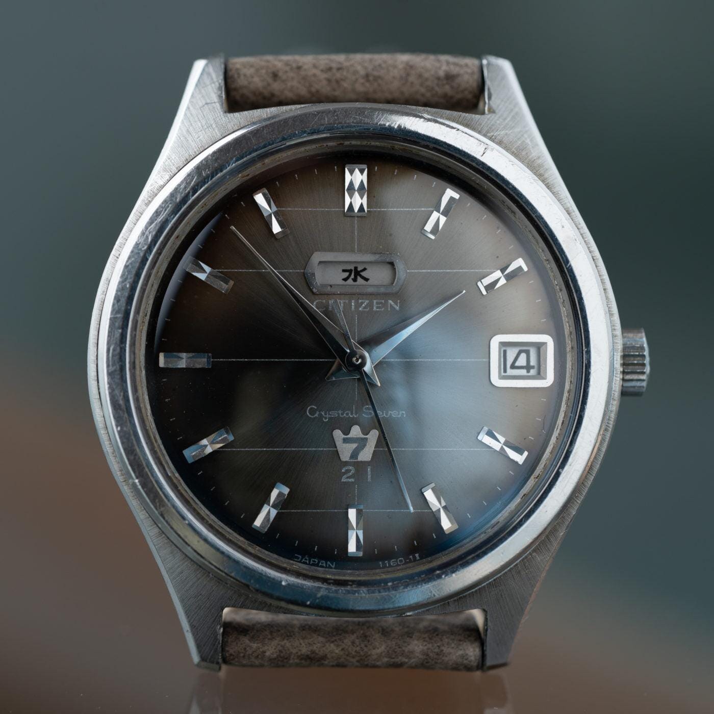 CITIZEN Crystal Seven Brown Grey Dial 1960s - Arbitro