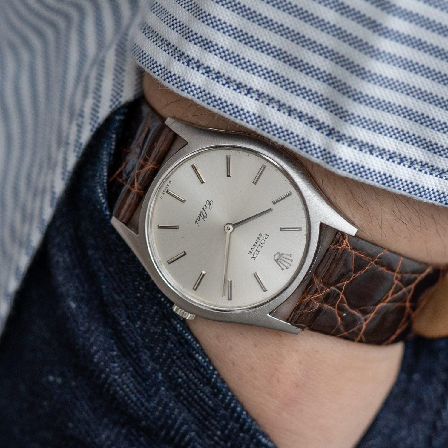 ロレックス チェリーニ 3804 WG シルバーシグマダイアル ROLEX Cellini 3804 WG Silver Sigma Dial - Arbitro