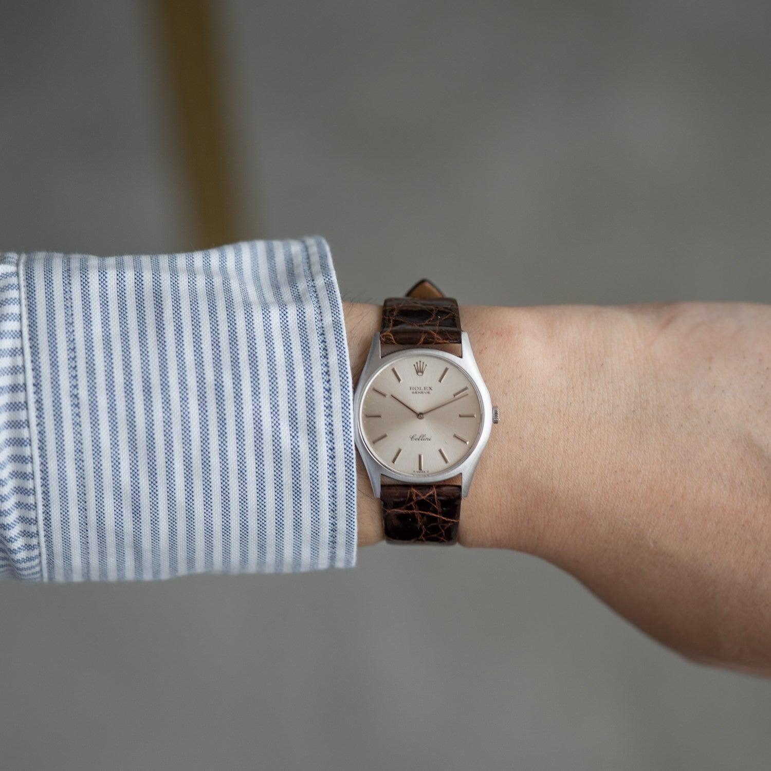 ROLEX Cellini 3804 WG Silver Sigma Dial - Arbitro