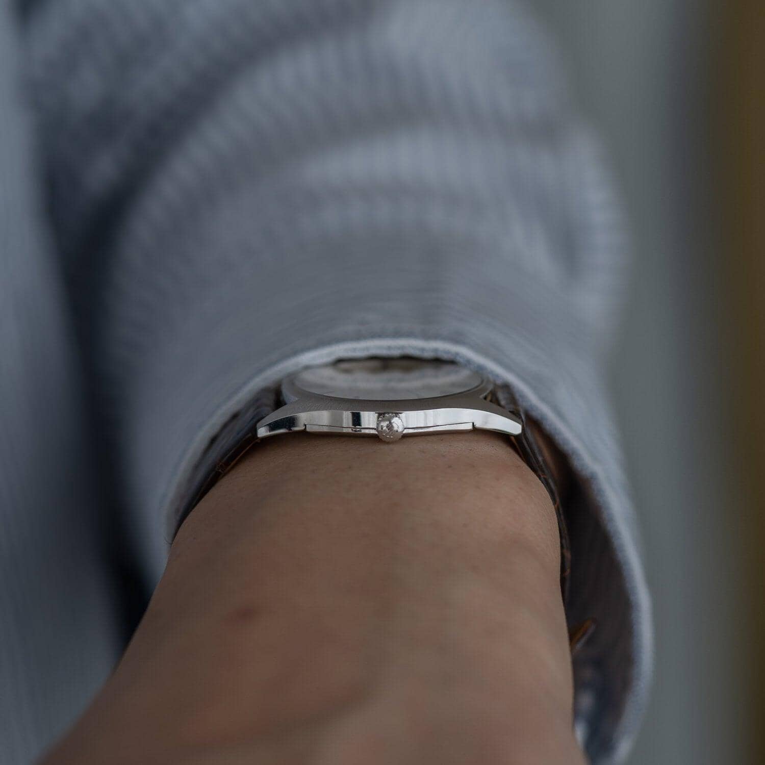 ROLEX Cellini 3804 WG Silver Sigma Dial - Arbitro
