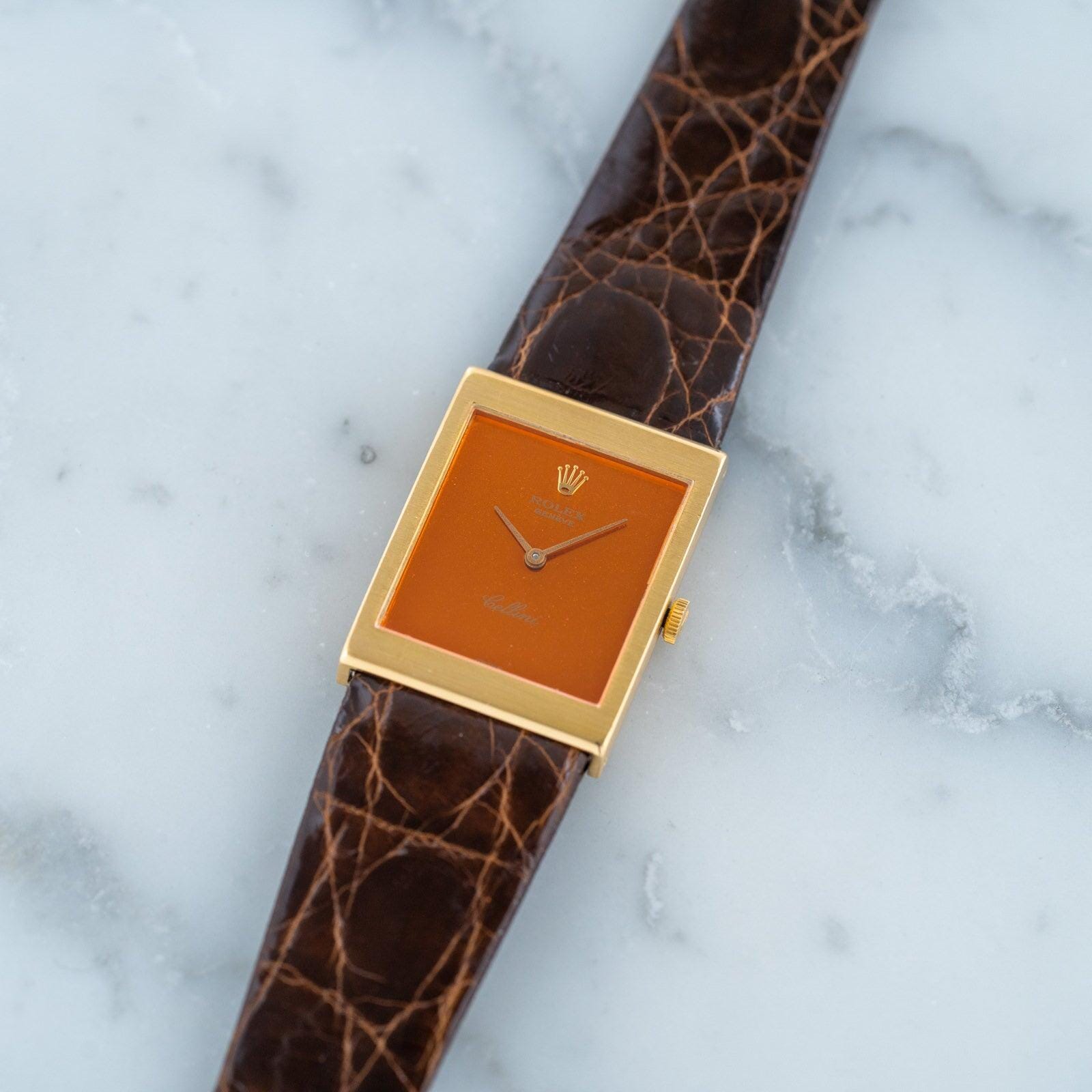 ROLEX Cellini 4014 Rectangle YG Orange - Arbitro
