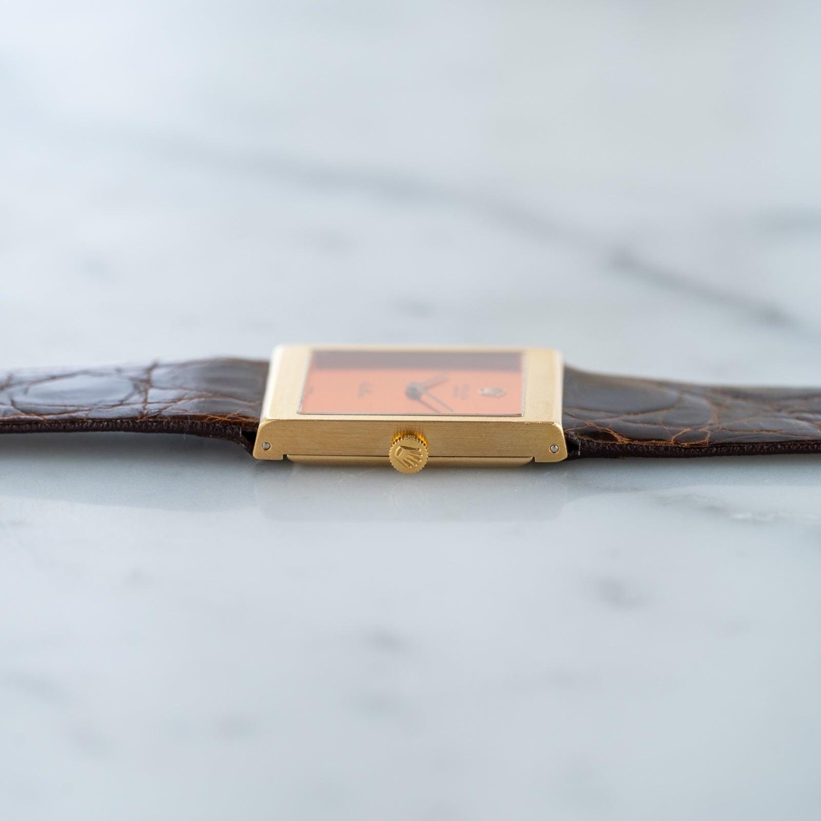ROLEX Cellini 4014 Rectangle YG Orange - Arbitro