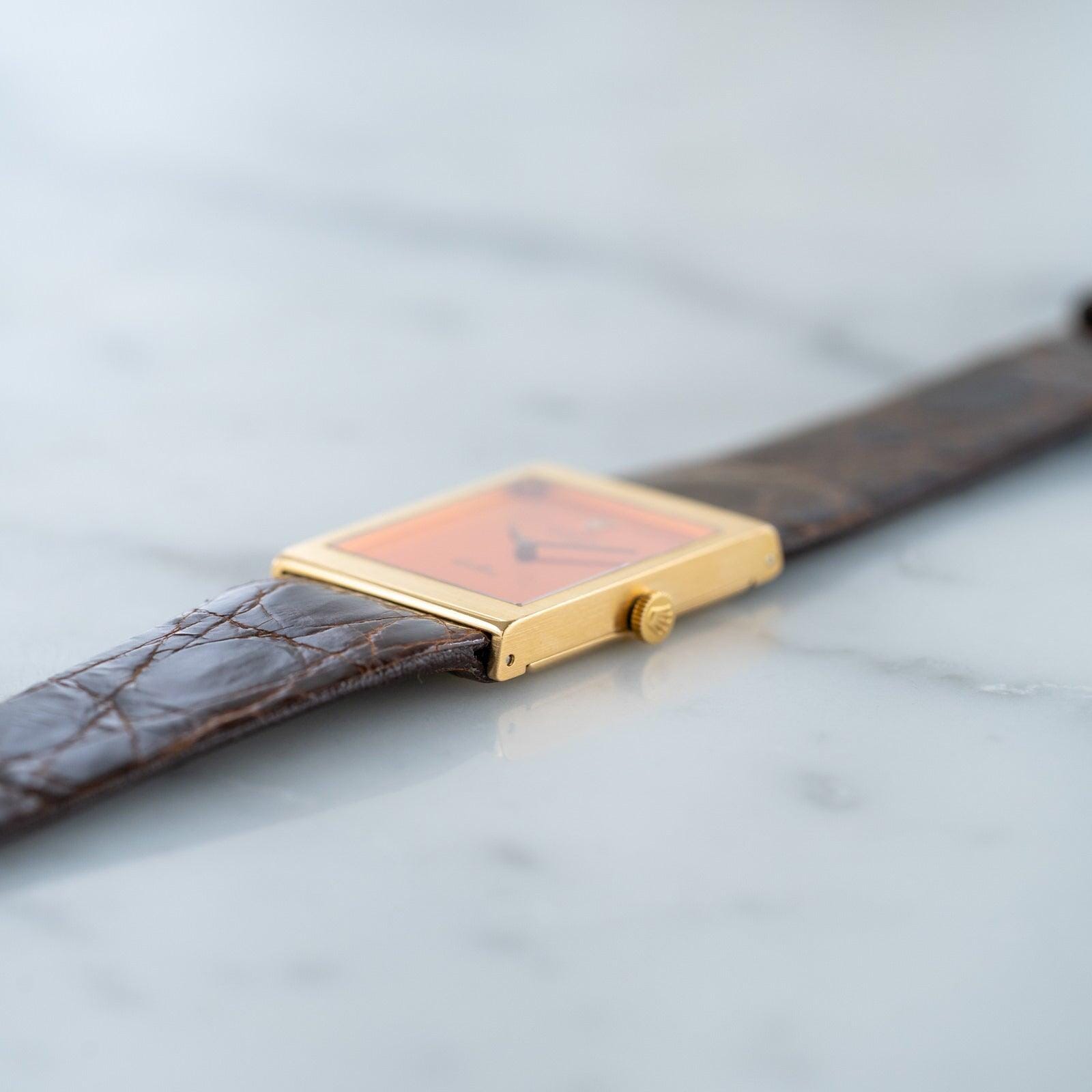 ROLEX Cellini 4014 Rectangle YG Orange - Arbitro