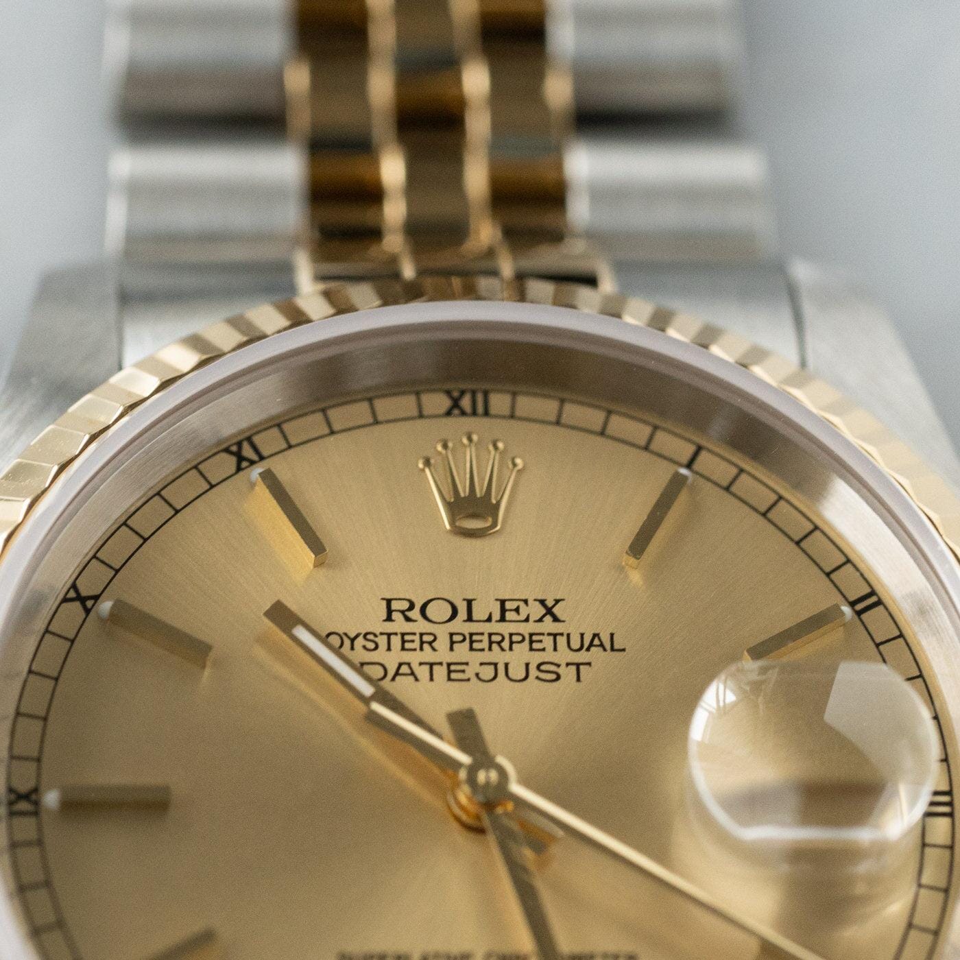ROLEX Oyster Perpetual Datejust 16233 Champagne - Arbitro