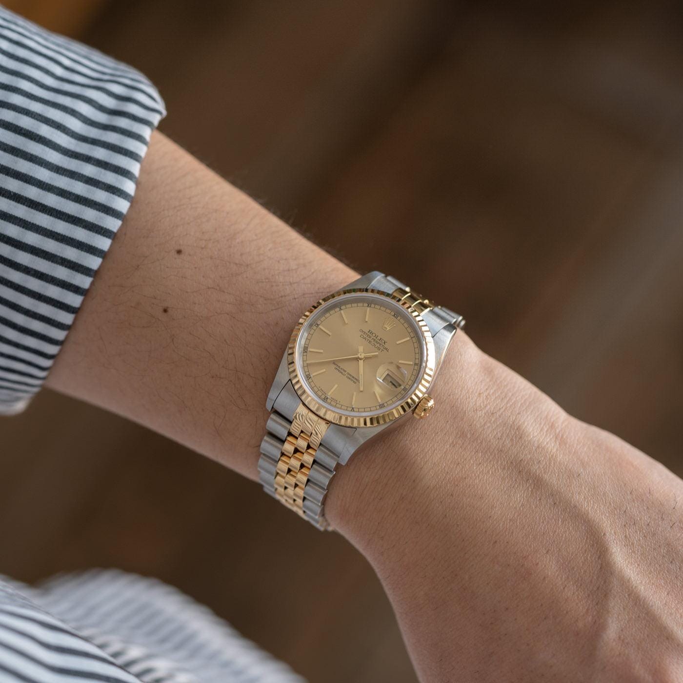 ROLEX Oyster Perpetual Datejust 16233 Champagne - Arbitro