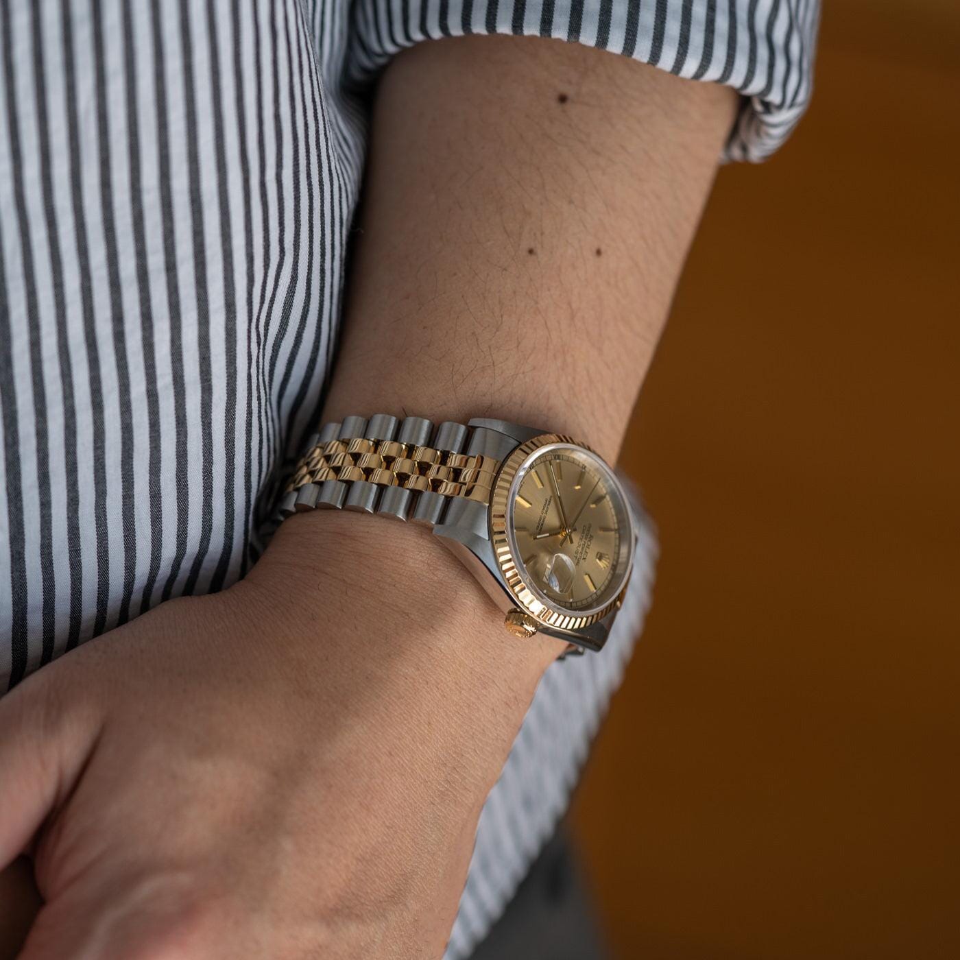 ROLEX Oyster Perpetual Datejust 16233 Champagne - Arbitro