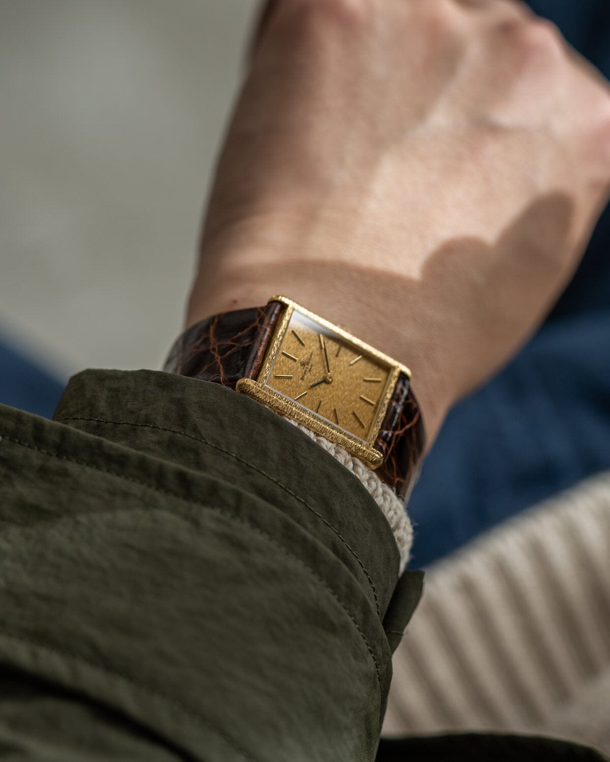 ボーム&メルシエ 37059 レクタングル YG バーク仕上げ Watch BAUME&MERCIER