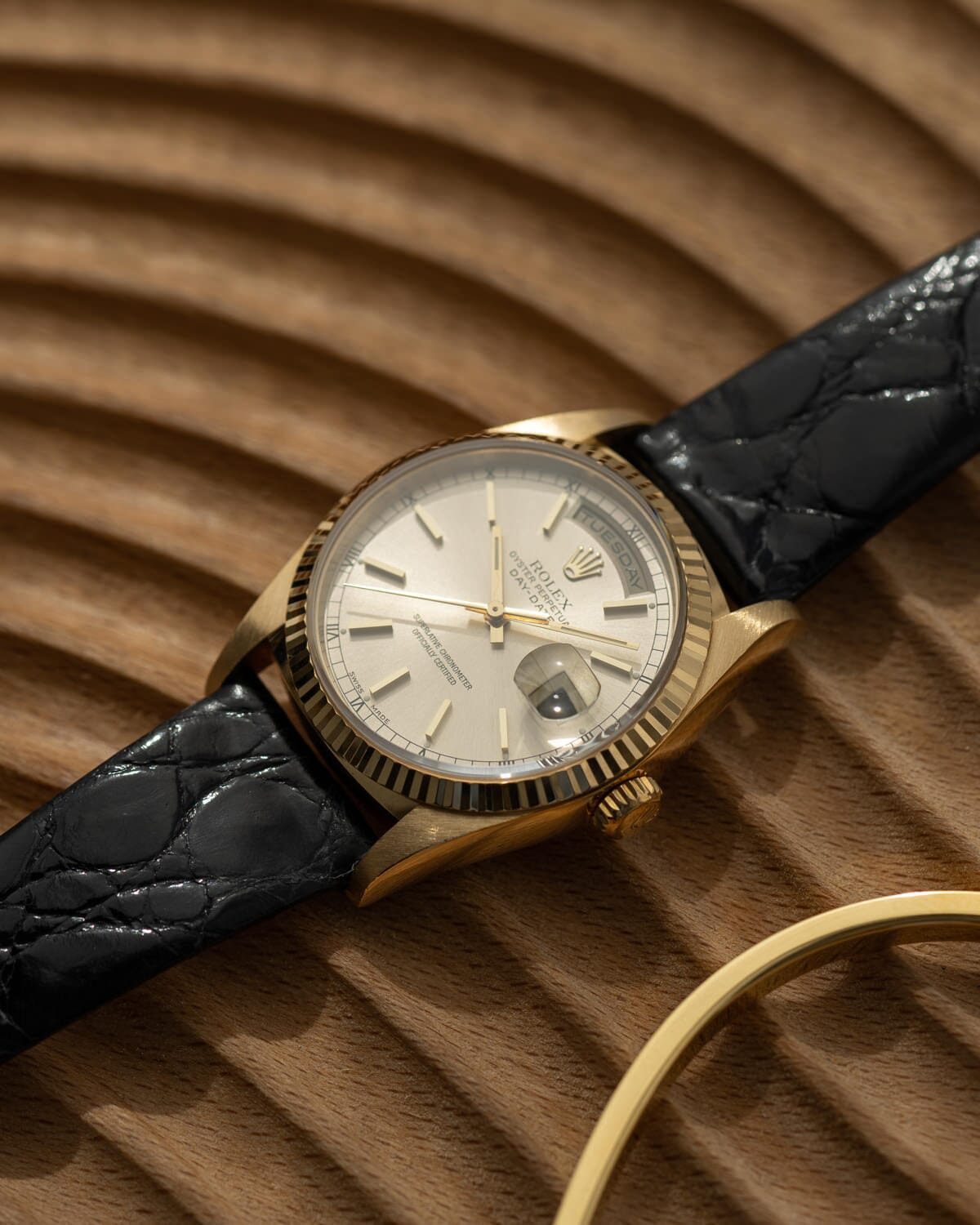 ロレックス デイデイト 18238 YG シルバースモールローマン Watch ROLEX