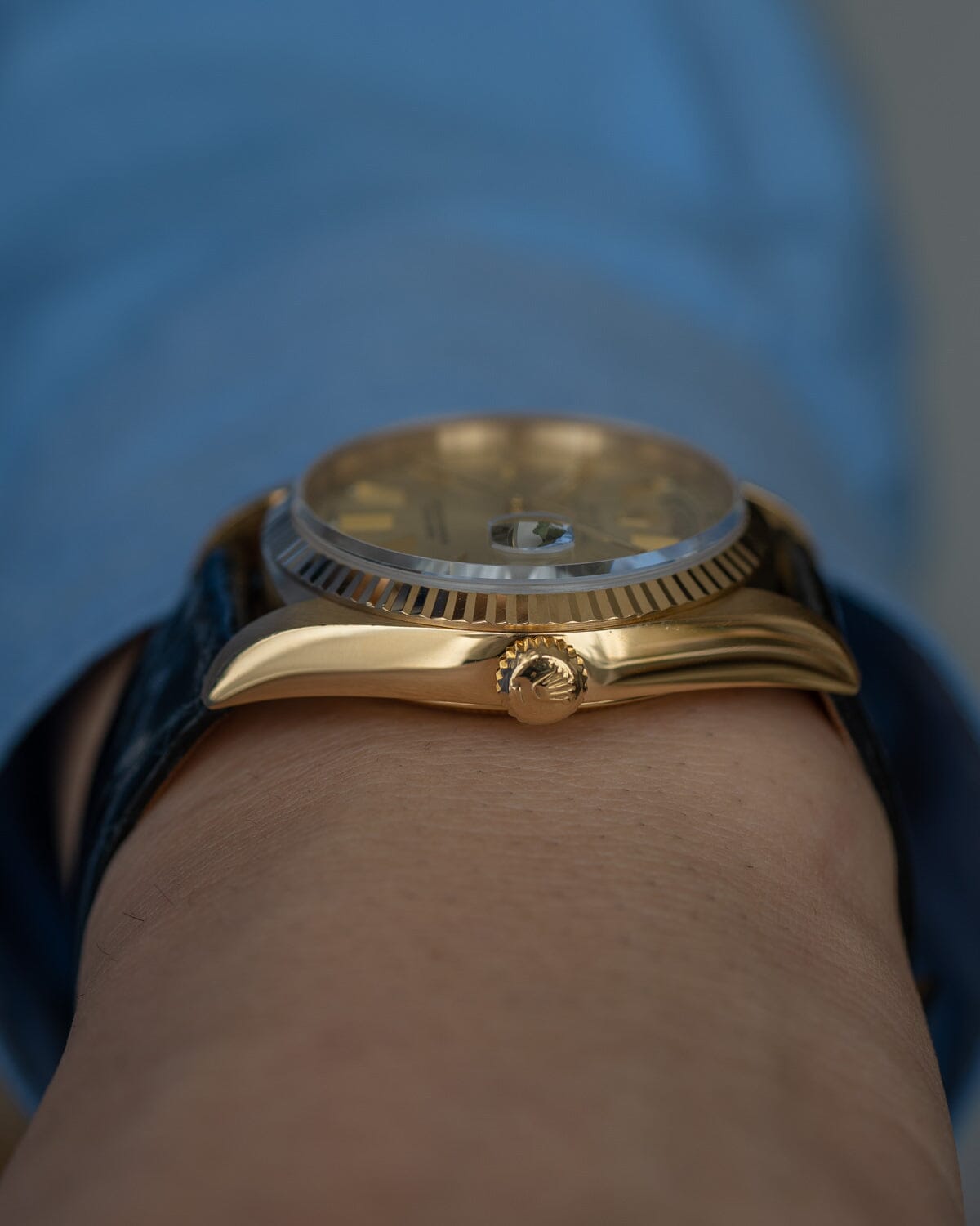 ロレックス デイデイト 18238 YG シルバースモールローマン Watch ROLEX