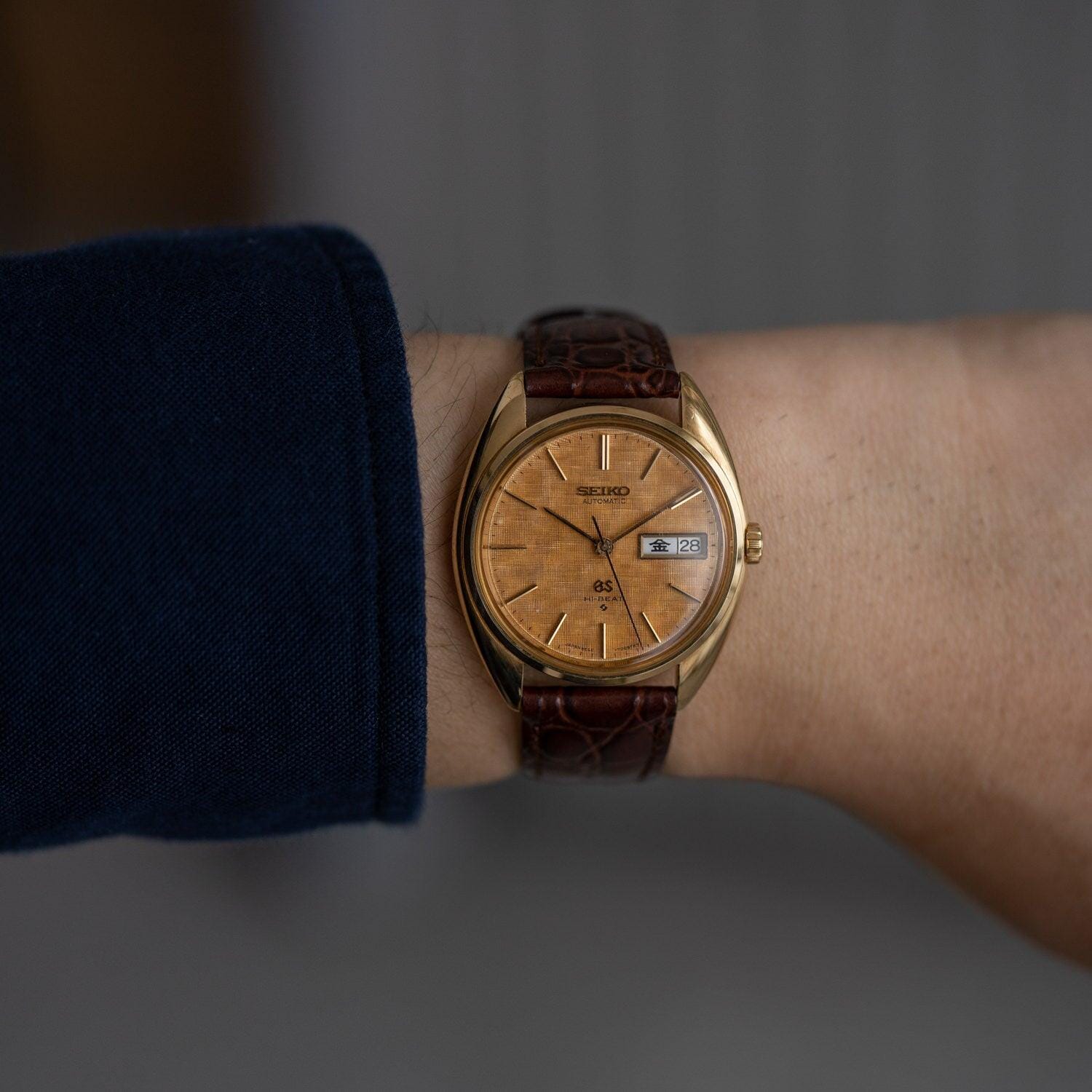 GRAND SEIKO Hi-BEAT 5646-7005 YG Patina Dial - Arbitro