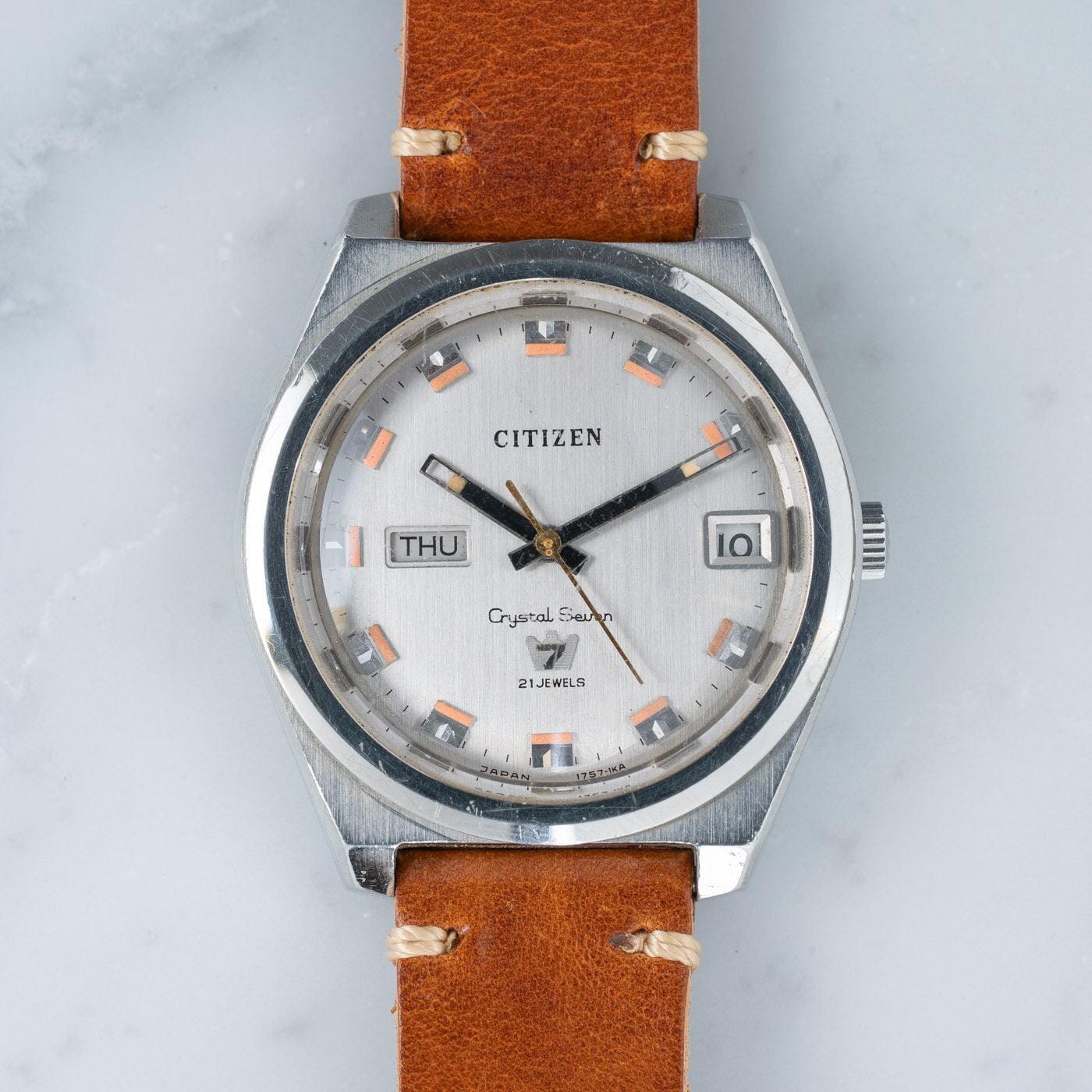 CITIZEN Crystal Seven Silver Grey Dial 1960s - Arbitro