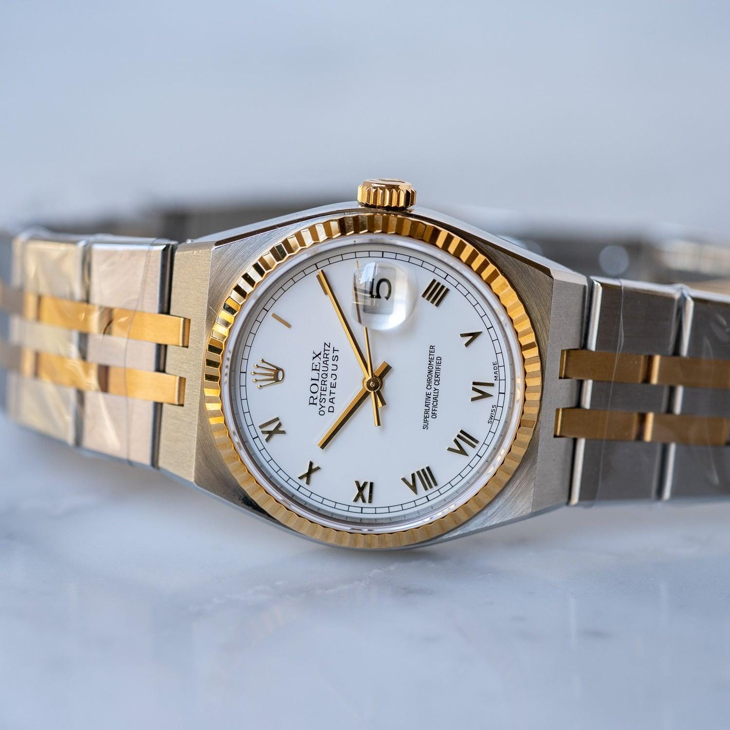 ROLEX OysterQuartz Datejust 17013 White Roman / ロレックス オイスタークォーツ デイトジャスト