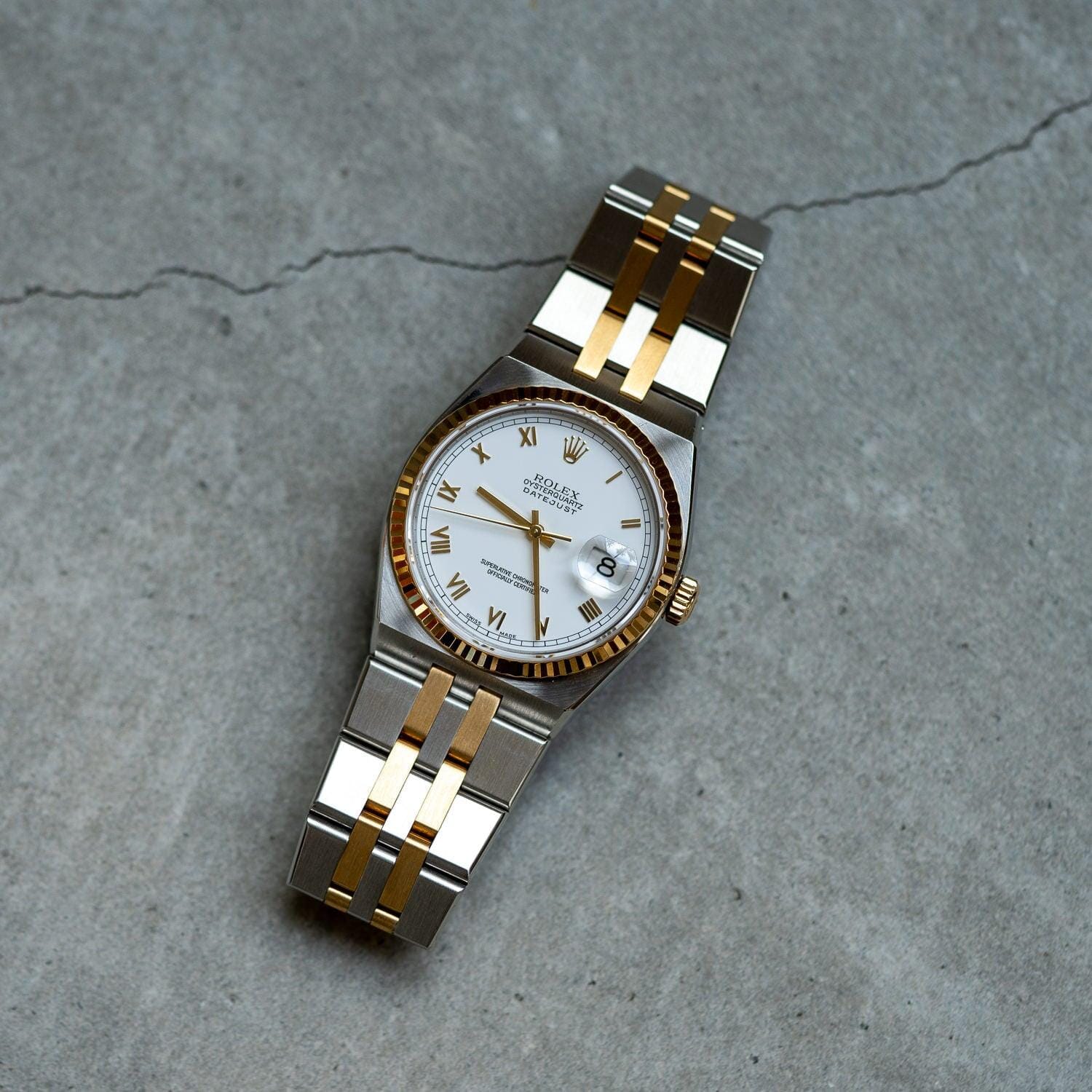 ROLEX OysterQuartz Datejust 17013 White Roman / ロレックス オイスタークォーツ デイトジャスト