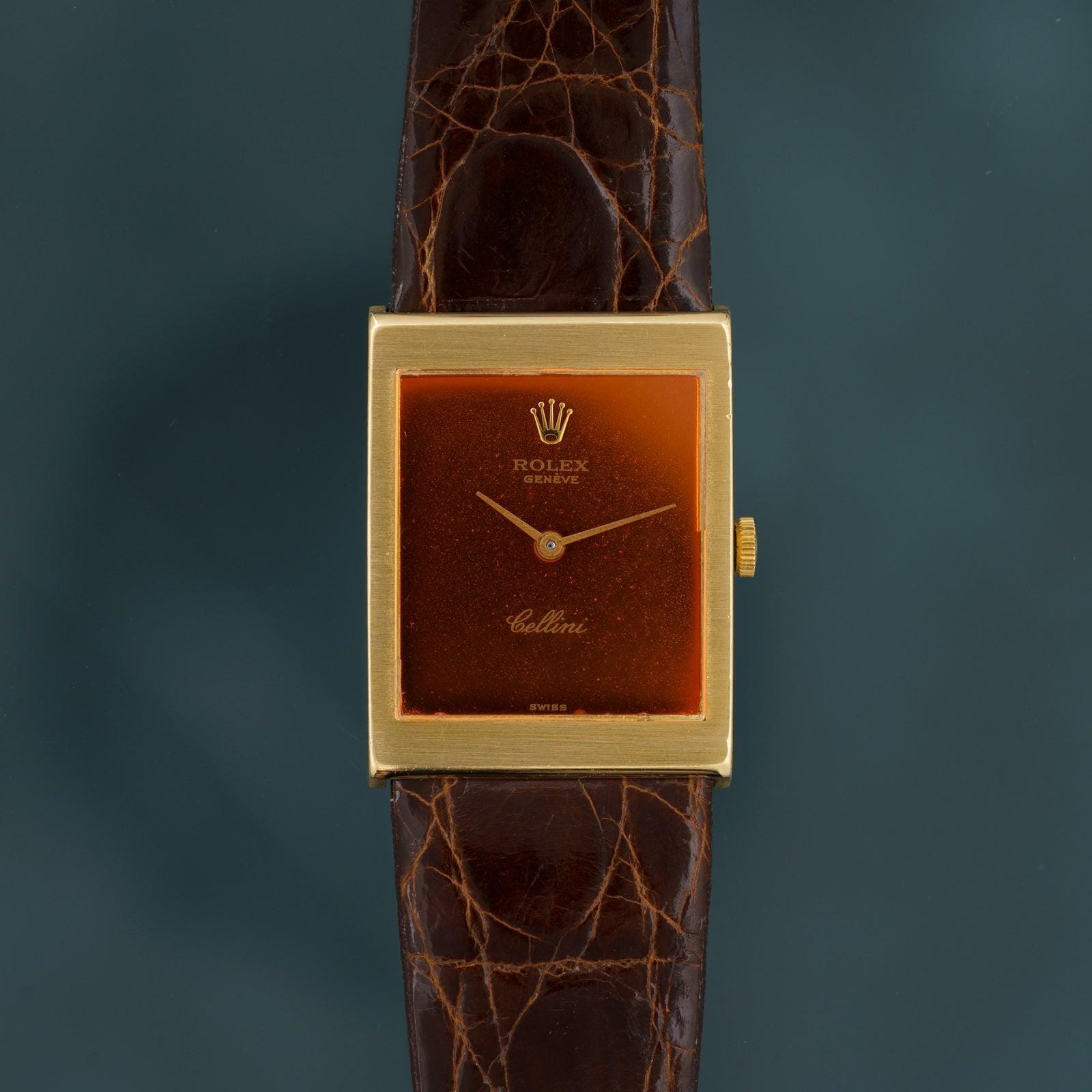 ROLEX Cellini 4014 Rectangle YG Orange - Arbitro