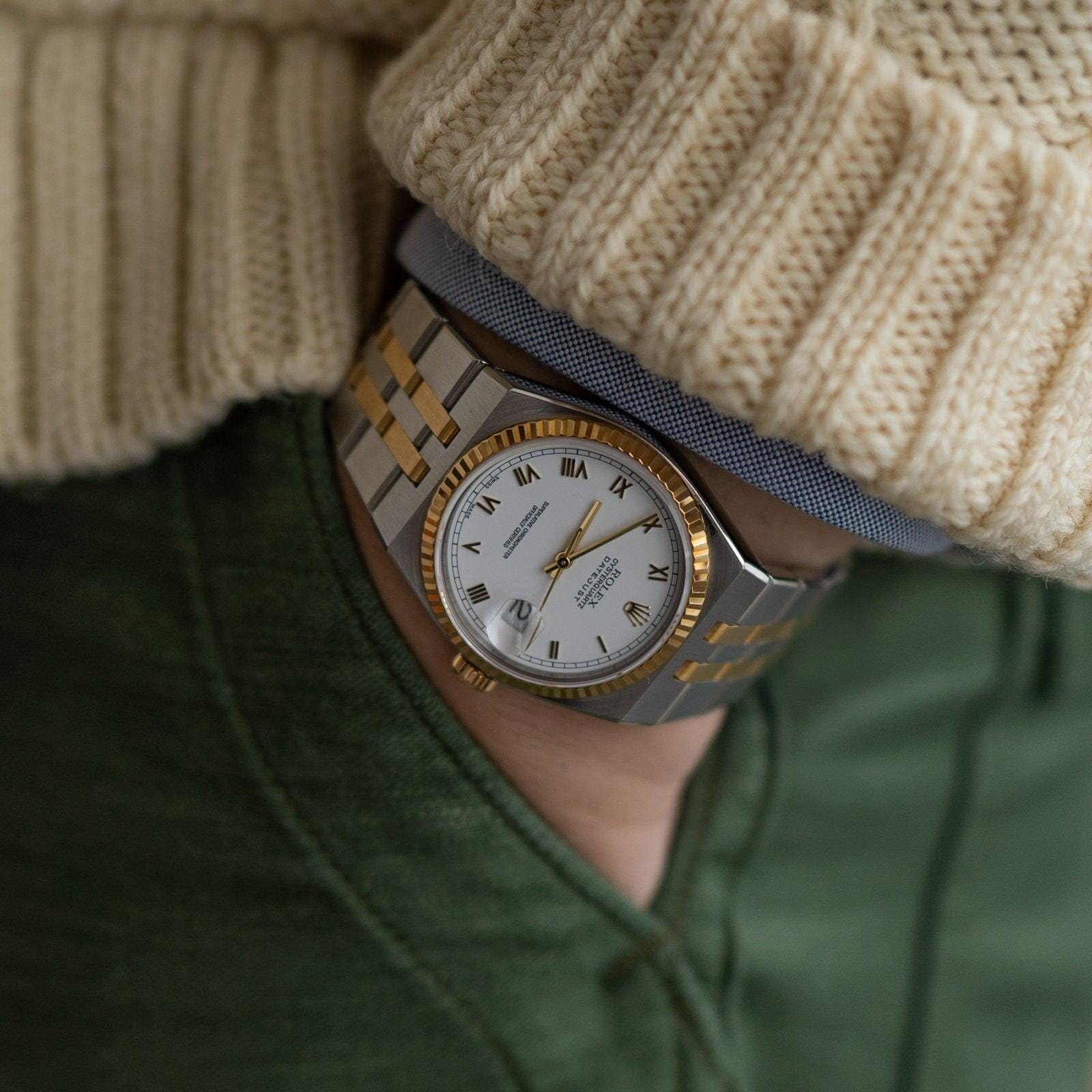 ROLEX OysterQuartz Datejust 17013 White Roman - Arbitro