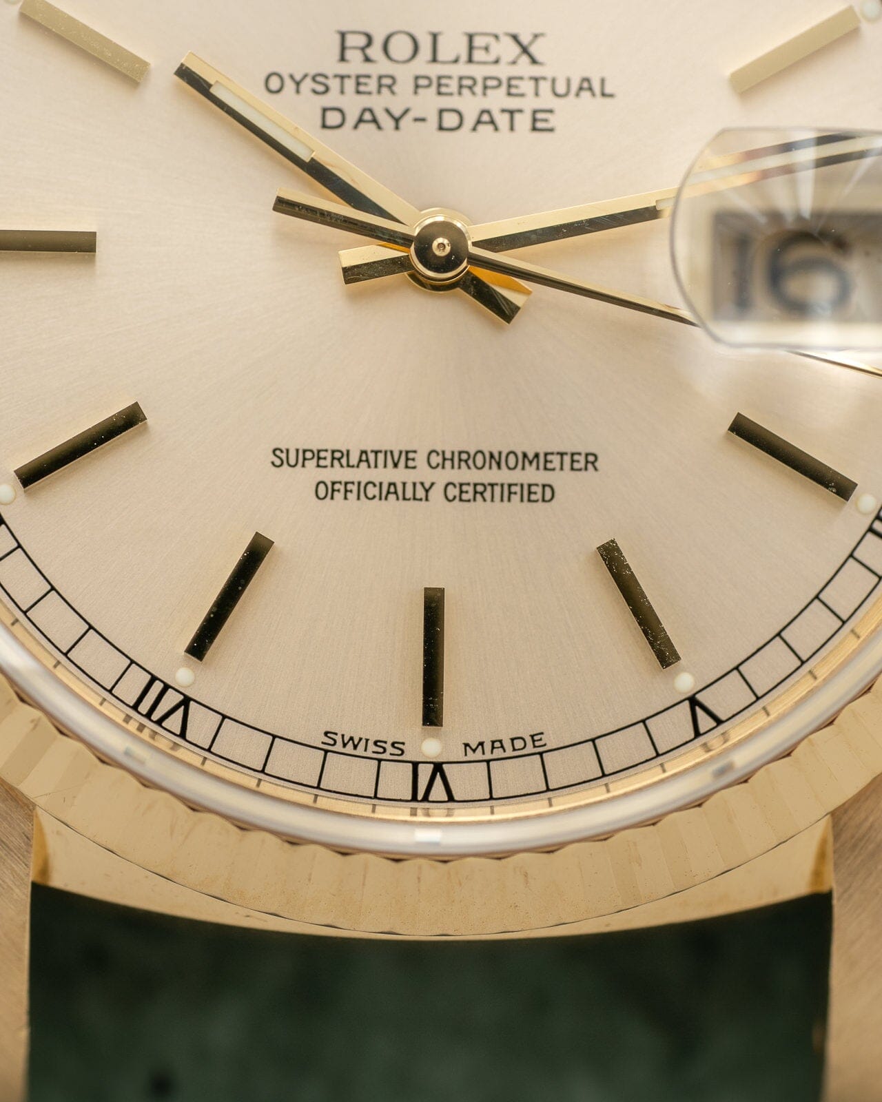 ロレックス デイデイト 18238 YG シルバースモールローマン Watch ROLEX