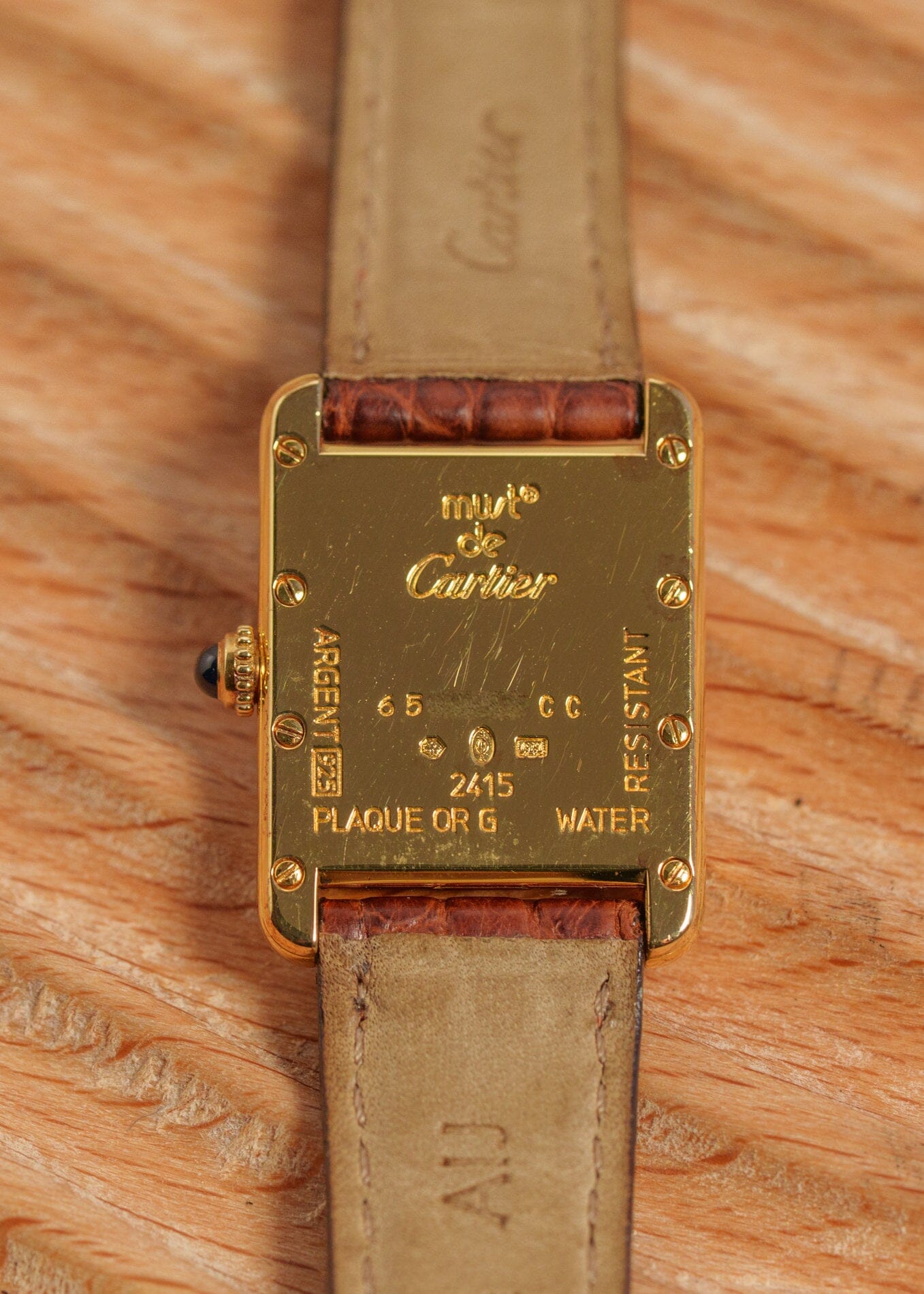 カルティエ マストタンク SM 2415 ビッグアラビア QZ 箱保証書付き Watch CARTIER 