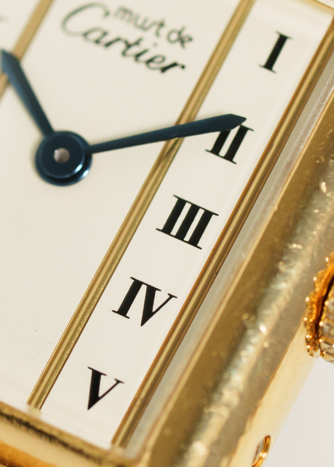 カルティエ マストタンク SM 縦ローマン QZ Watch CARTIER 