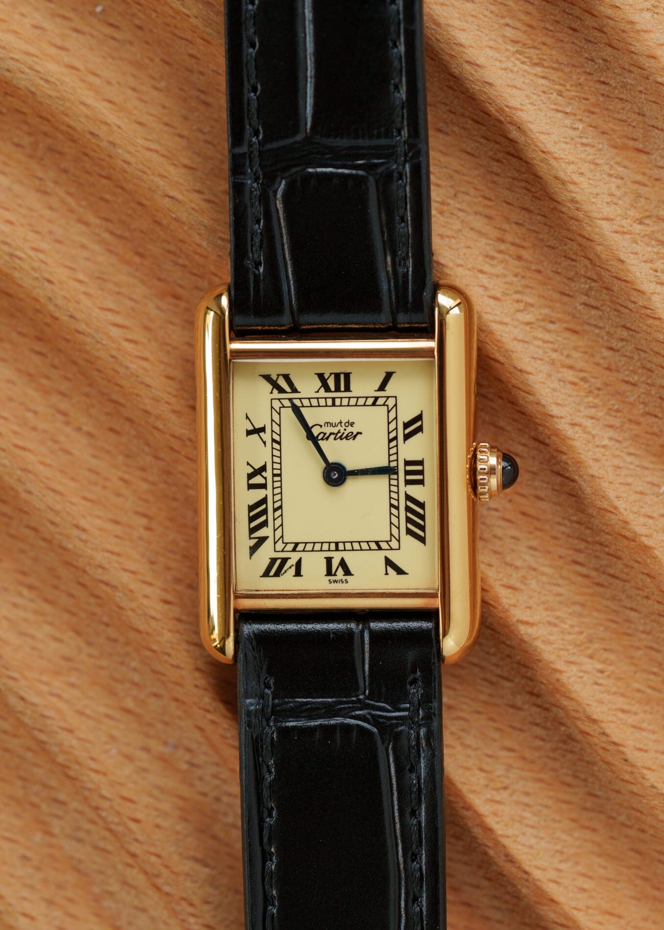 カルティエ マストタンク SM アイボリーローマン QZ Watch CARTIER 