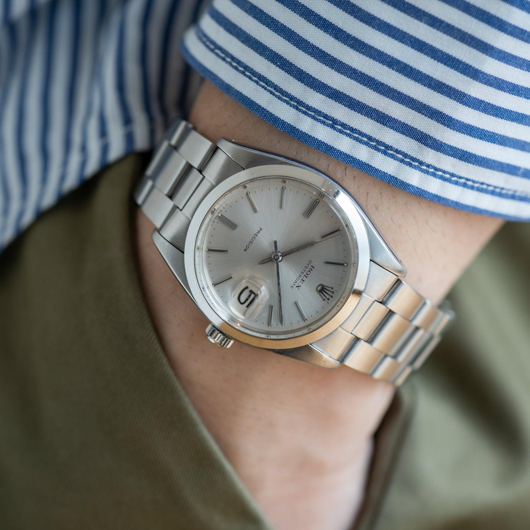 Rolex oysterdate sale precision 557